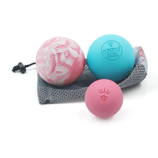 KSONE Massage Lacrosse Balls -Massage Balls for Myofacial Release&Trigger Point Therapy-Set of 2-Hard Lacrosse Massage Ball &Soft Massage Ball with one mini Ball - My Store