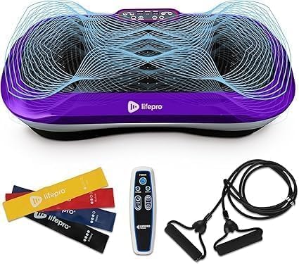 Lifepro Waver Vibration Plate Exercise Machine for Lymphatic Drainage, Muscle Activation, Full-Body Workout Vibrating Platform with Loop Bands, Fitness Equipment for Strength Toning & Fat Loss - My Store