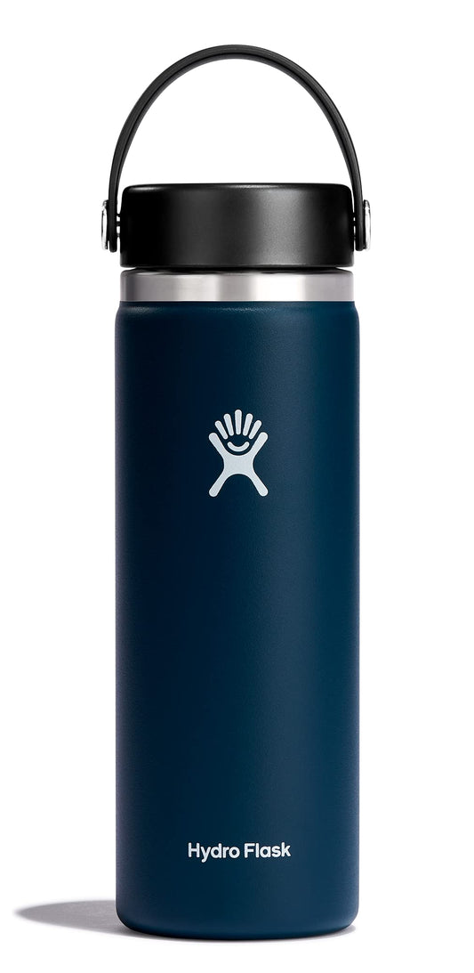 Hydro Flask Water Bottle - Insulated Stainless Steel - Wide Mouth Flex Lid, Non Spill, Leakproof and Refillable in 32 Oz Stone Gray