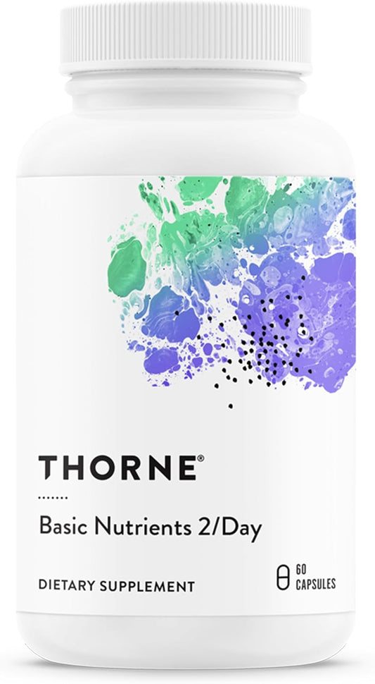 THORNE - Basic Nutrients 2/Day - Comprehensive Daily Multivitamin with Optimal Bioavailability - Vitamin & Mineral Formula - Gluten, Dairy & Soy-Free - 60 Capsules - 30 Servings - My Store