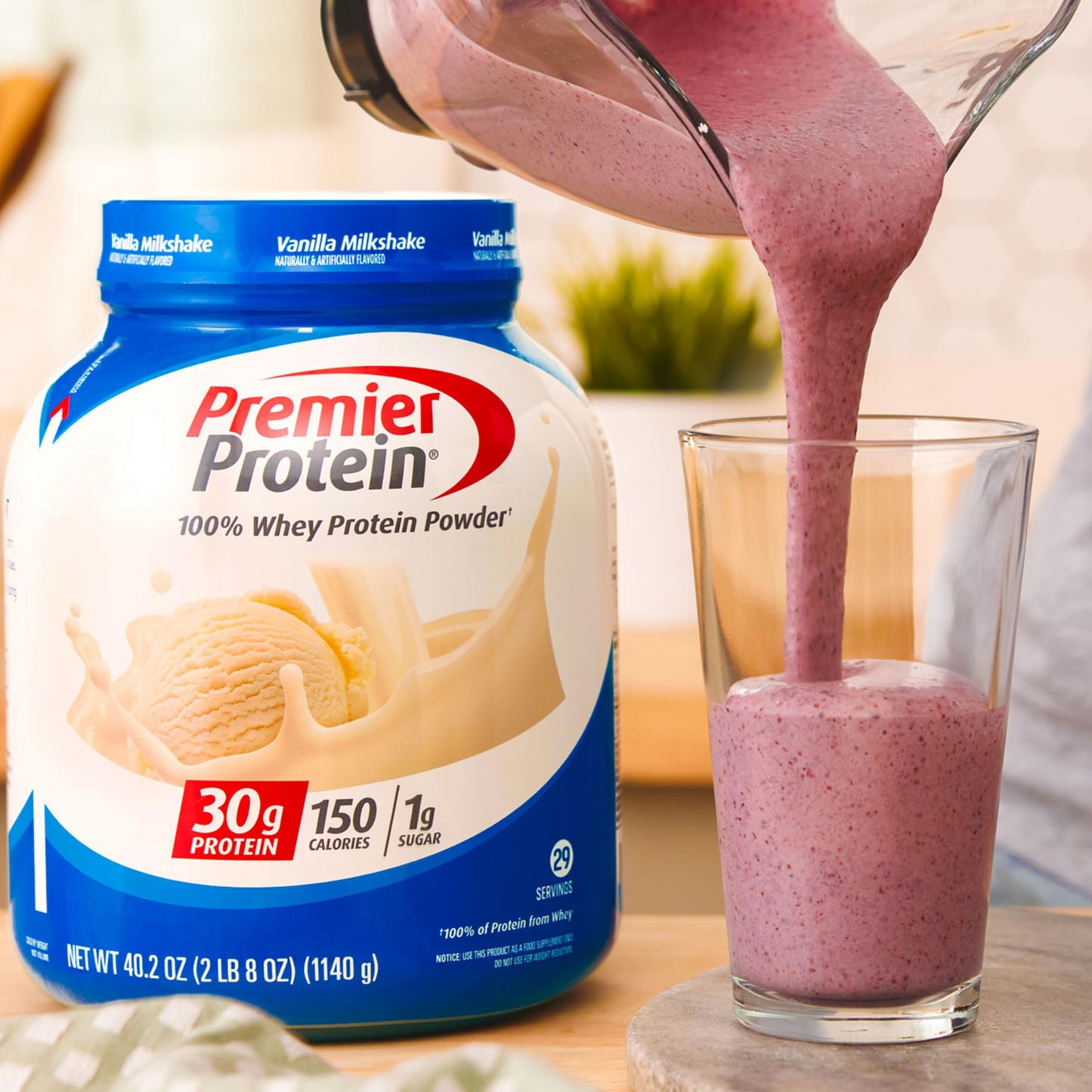 Premier Protein Powder, Vanilla Milkshake, 30g Protein, 1g Sugar, 100% Whey Protein, Keto Friendly, No Soy Ingredients, Gluten Free, 17 Servings, 23.3 Ounces - My Store