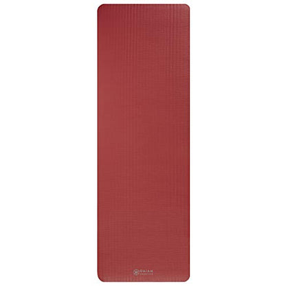 Gaiam Essentials Thick and Thin Yoga Mat Fitness & Exercise Mat with Easy-Cinch Carrier Strap - My Store