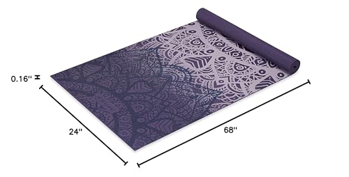Gaiam Print Yoga Mat, Non Slip Exercise & Fitness Mat for All Types of Yoga, Pilates & Floor Exercises - My Store