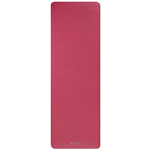 Gaiam Essentials Thick and Thin Yoga Mat Fitness & Exercise Mat with Easy-Cinch Carrier Strap - My Store