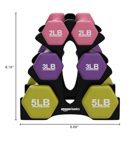 Amazon Basics Neoprene Dumbbell Hand Weights for Exercise and Muscle Toning - My Store