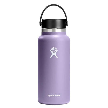 Hydro Flask Water Bottle - Insulated Stainless Steel - Wide Mouth Flex Lid, Non Spill, Leakproof and Refillable in 32 Oz Stone Gray