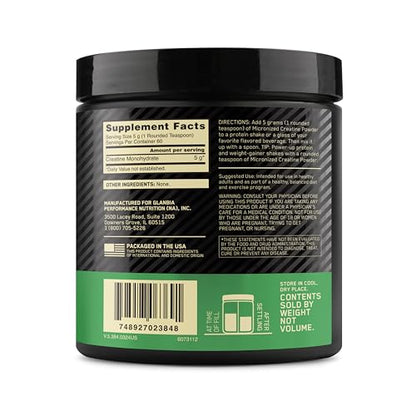 Optimum Nutrition Micronized Creatine Monohydrate Powder, Unflavored, 60 Servings, 300 Grams (Packaging May Vary) - My Store