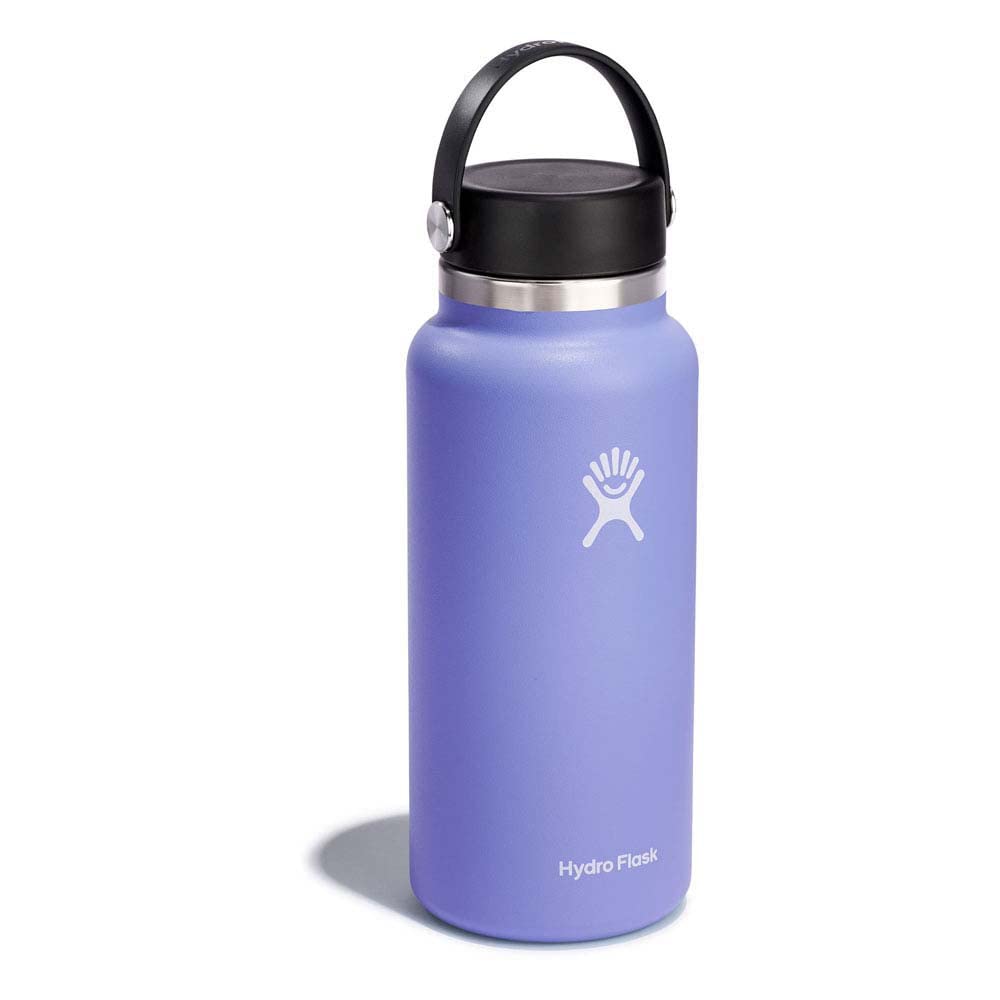 Hydro Flask Water Bottle - Insulated Stainless Steel - Wide Mouth Flex Lid, Non Spill, Leakproof and Refillable in 32 Oz Stone Gray