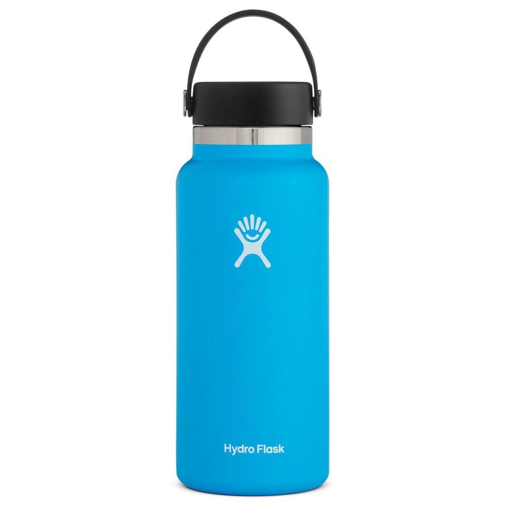 Hydro Flask Water Bottle - Insulated Stainless Steel - Wide Mouth Flex Lid, Non Spill, Leakproof and Refillable in 32 Oz Stone Gray