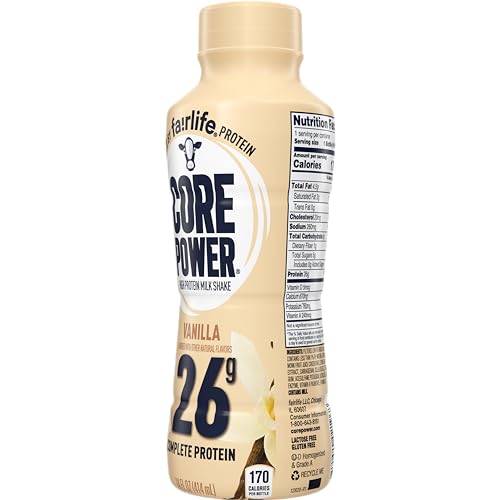 Core Power Protein Shake, Chocolate, 26g Bottle, 14oz, 12 Pack - My Store