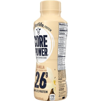 Core Power Protein Shake, Chocolate, 26g Bottle, 14oz, 12 Pack - My Store