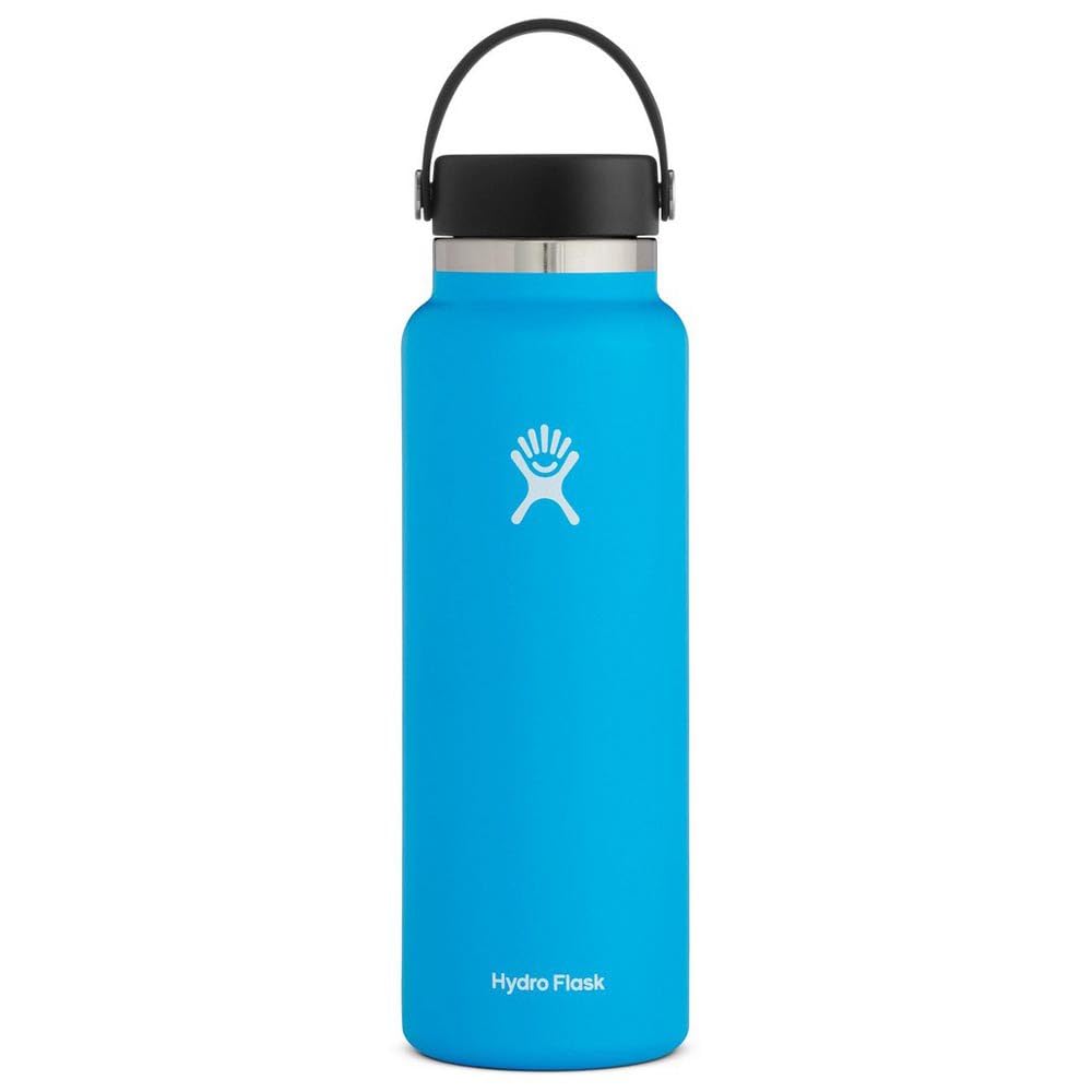 Hydro Flask Water Bottle - Insulated Stainless Steel - Wide Mouth Flex Lid, Non Spill, Leakproof and Refillable in 32 Oz Stone Gray