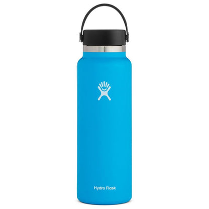 Hydro Flask Water Bottle - Insulated Stainless Steel - Wide Mouth Flex Lid, Non Spill, Leakproof and Refillable in 32 Oz Stone Gray
