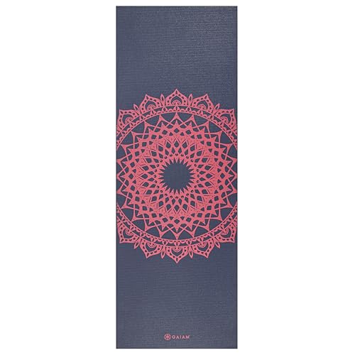 Gaiam Print Yoga Mat, Non Slip Exercise & Fitness Mat for All Types of Yoga, Pilates & Floor Exercises - My Store