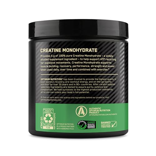 Optimum Nutrition Micronized Creatine Monohydrate Powder, Unflavored, 60 Servings, 300 Grams (Packaging May Vary) - My Store