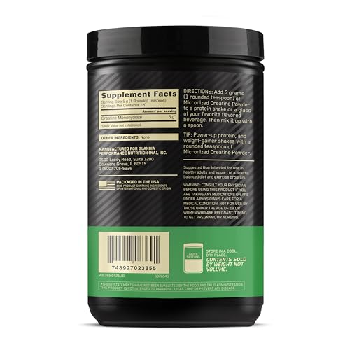 Optimum Nutrition Micronized Creatine Monohydrate Powder, Unflavored, 60 Servings, 300 Grams (Packaging May Vary) - My Store