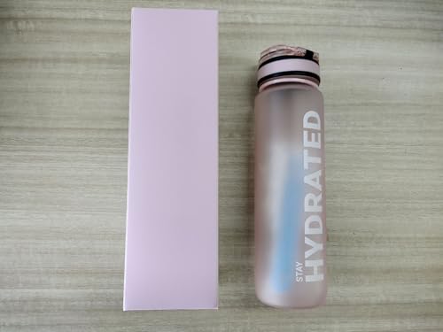 Sahara Sailor Water Bottle, 32/25/17oz Durable and Leakproof Water Bottles Motivational with Time Marker, Tritan, BPA Free, Wide Mouth with Easy Clean Brush for Gym, Travel, School, Office (1 Bottle) - My Store