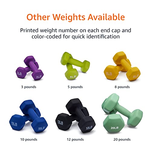 Amazon Basics Neoprene Dumbbell Hand Weights for Exercise and Muscle Toning - My Store