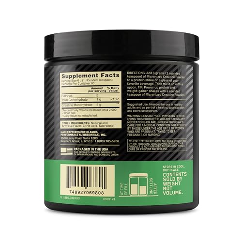 Optimum Nutrition Micronized Creatine Monohydrate Powder, Unflavored, 60 Servings, 300 Grams (Packaging May Vary) - My Store