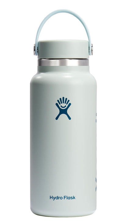 Hydro Flask Water Bottle - Insulated Stainless Steel - Wide Mouth Flex Lid, Non Spill, Leakproof and Refillable in 32 Oz Stone Gray