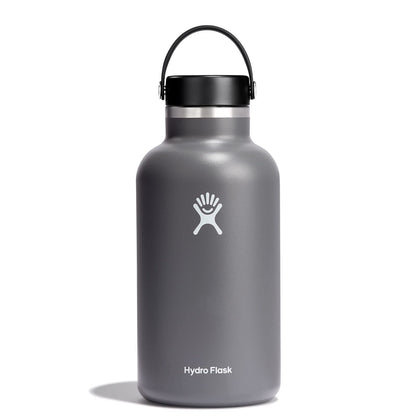 Hydro Flask Water Bottle - Insulated Stainless Steel - Wide Mouth Flex Lid, Non Spill, Leakproof and Refillable in 32 Oz Stone Gray