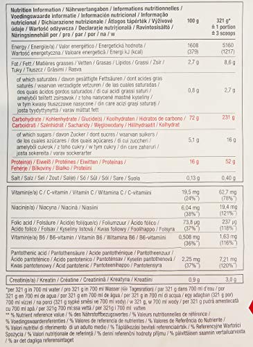 Dymatize Super Mass Gainer Protein Powder, Gourmet Vanilla, 52g Protein, 1g Creatine, 1280 Calories, 10.7g BCAAs, 245g Carbs, Contains Whey Protein Powder, Isolate, and Casein (8 Servings)