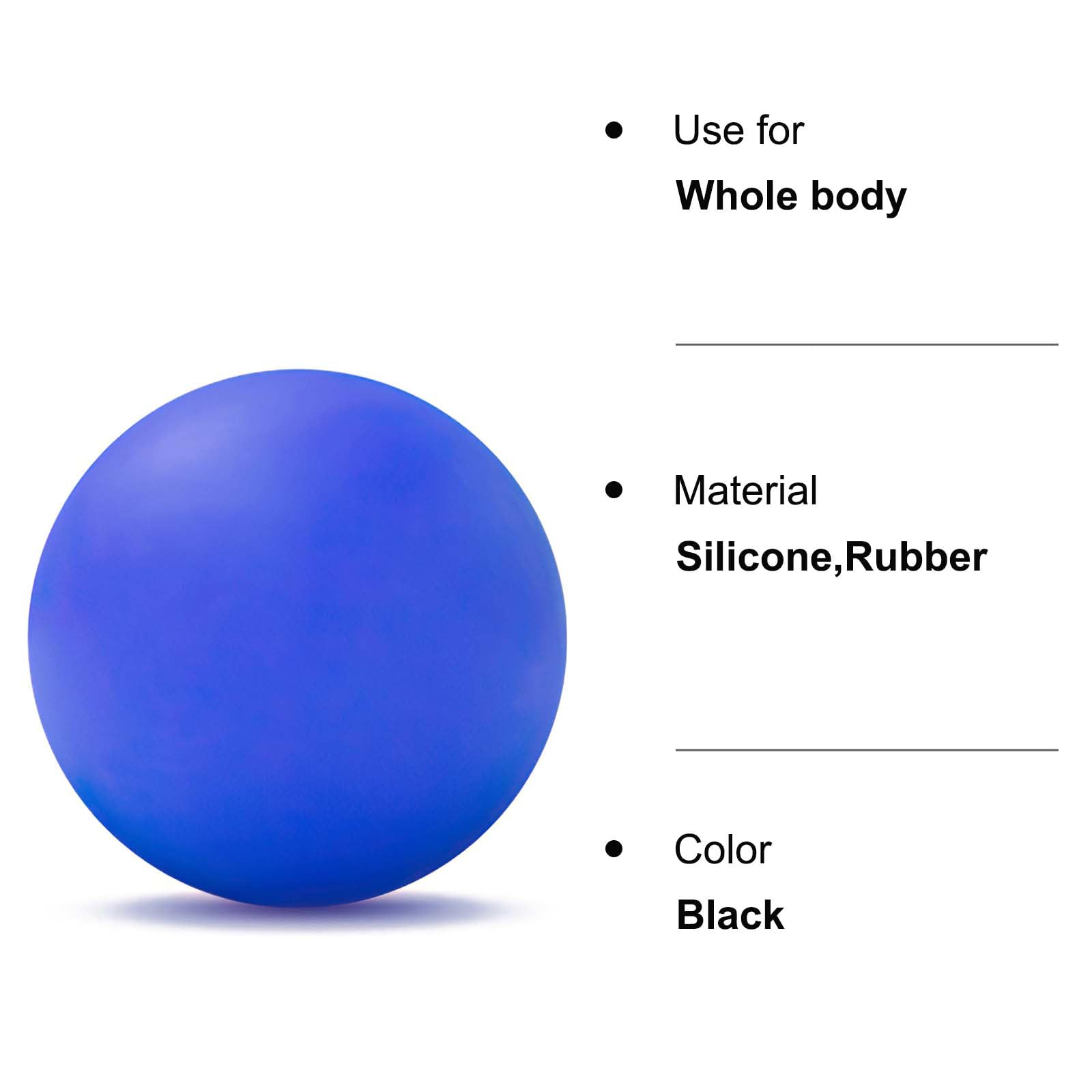 WOVTE Massage Lacrosse Ball for Sore Muscles, Shoulders, Neck, Back, Foot, Body, Deep Tissue, Trigger Point, Muscle Knots, Yoga and Myofascial Release (Blue) - My Store