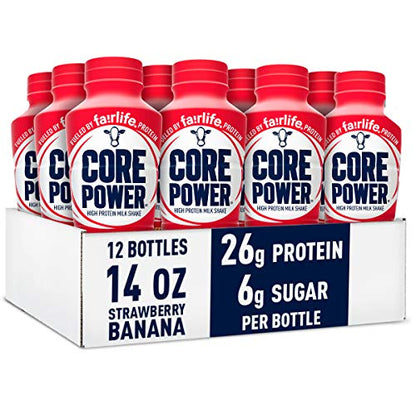 Core Power Protein Shake, Chocolate, 26g Bottle, 14oz, 12 Pack - My Store