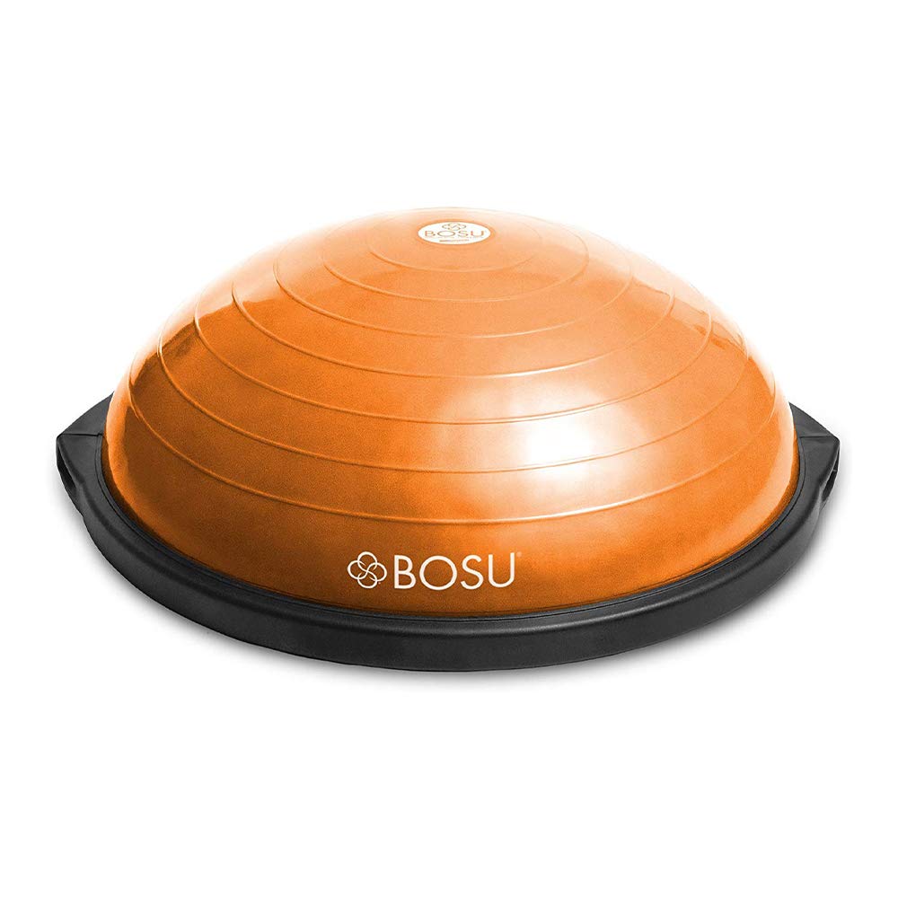 Bosu Balance Ball Exercise Trainer, Home Gym Equipment w/ Guided Workouts & Pump, 26", Blue - Inflatable Fitness Platform for Strength Training, Standing, Balancing, and Core Workout - My Store