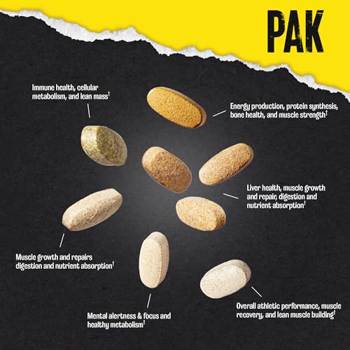 Animal Pak - Convenient Multivitamin for Men & Women Daily All-in-One Vitamin & Supplement Pack - Zinc, Vitamins C, B, D, Amino Acids, and Immune Support - Sports Nutrition Performance - 44 Count - My Store