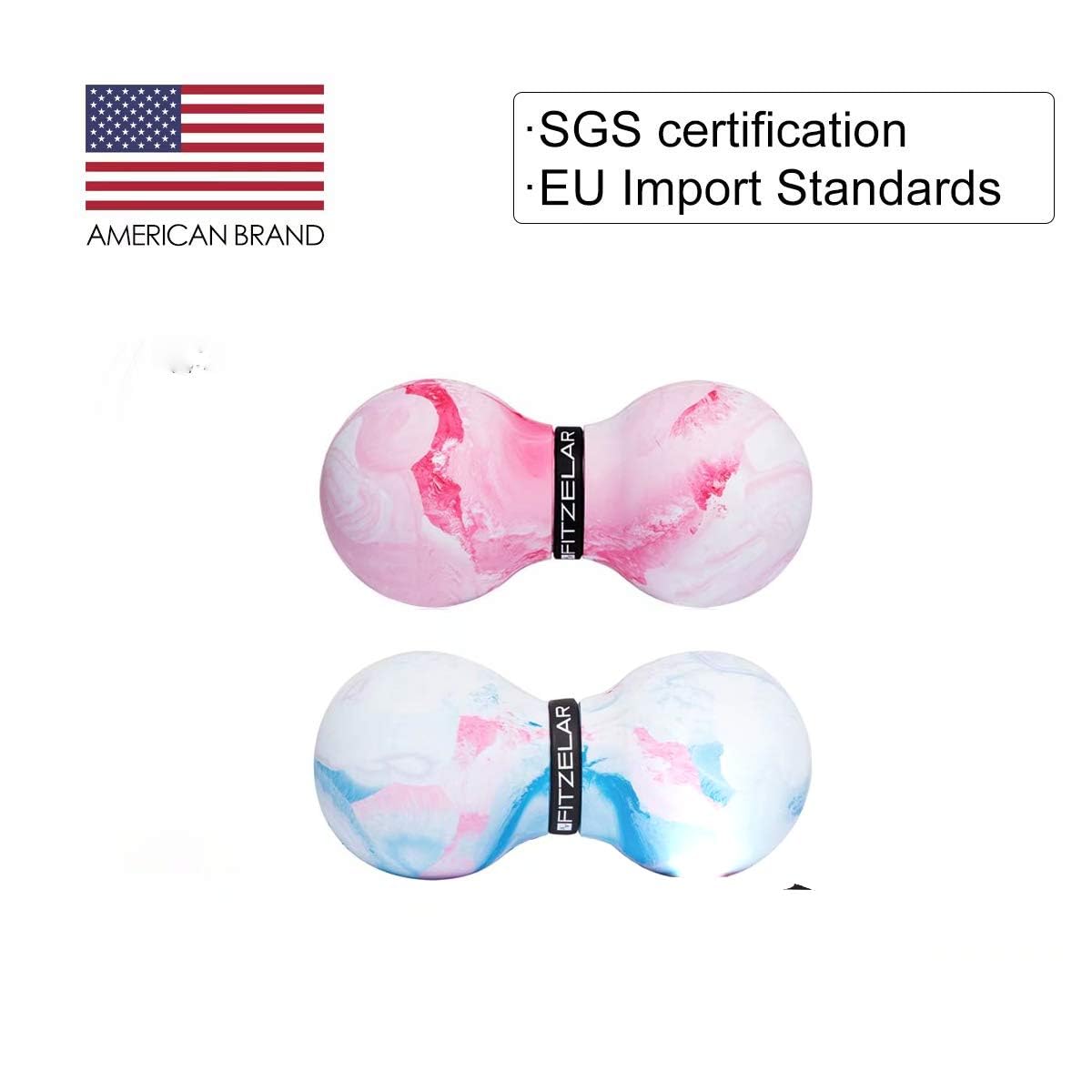 Double Lacrosse Massage Ball for Myofascial Release, SGS Certification, Massage Deep Tissue for Waist Back Feet, Trigger Point Therapy, Muscle Knots, Peanut Massage Ball for Muscle Pain - My Store