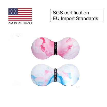 Double Lacrosse Massage Ball for Myofascial Release, SGS Certification, Massage Deep Tissue for Waist Back Feet, Trigger Point Therapy, Muscle Knots, Peanut Massage Ball for Muscle Pain - My Store