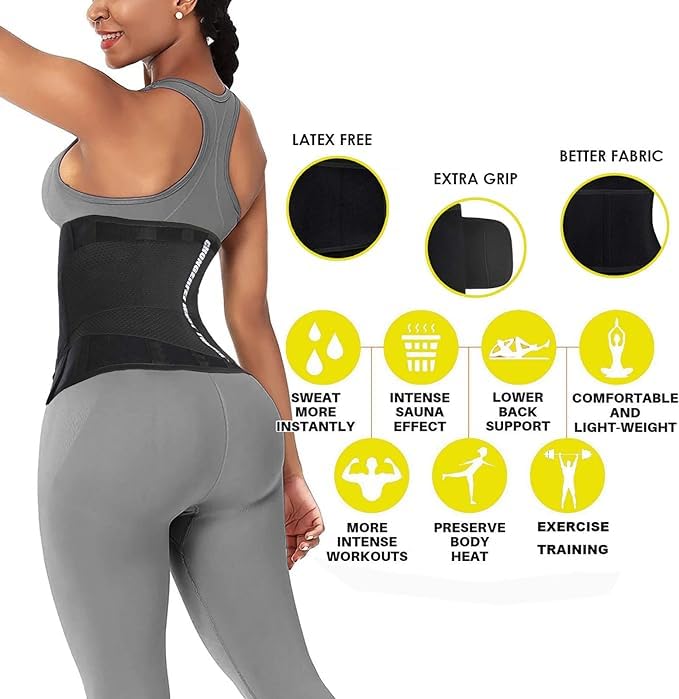Waist Trainer Belt for Women Man - Waist Trimmer Ab Belt - Tummy Control Body Shaper