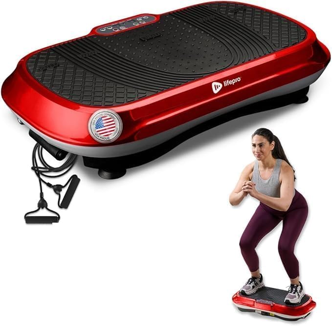Lifepro Waver Vibration Plate Exercise Machine for Lymphatic Drainage, Muscle Activation, Full-Body Workout Vibrating Platform with Loop Bands, Fitness Equipment for Strength Toning & Fat Loss - My Store
