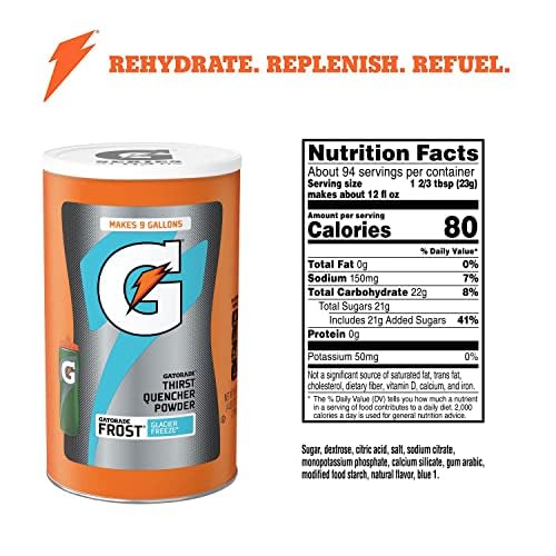 Gatorade Thirst Quencher Powder, Frost Glacier Freeze, 76.5 Ounce, Pack of 1 - My Store