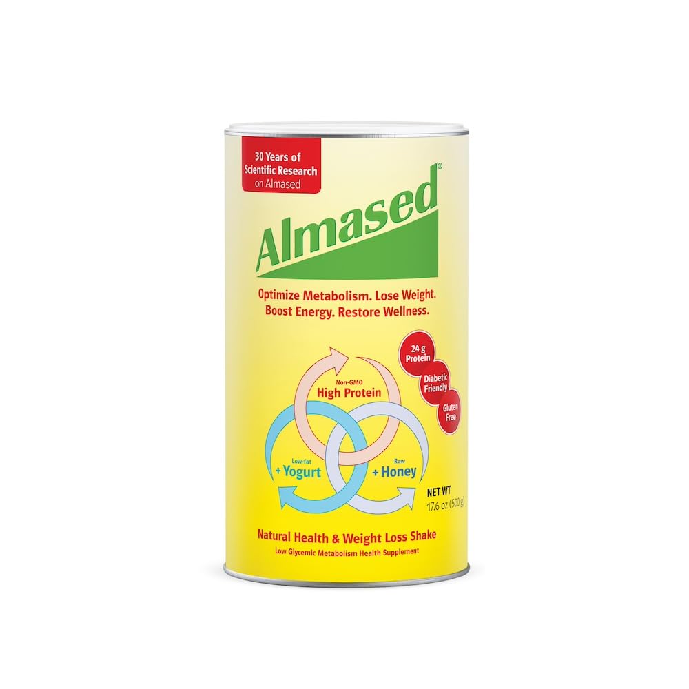 Almased Vanilla Meal Replacement Shake - Low-Glycemic High Plant Base Protein Powder- Nutritional Weight Health Support Supplement - Vanilla Flavor - 17.6 oz (1.1 Pound (1 Pack)) - My Store