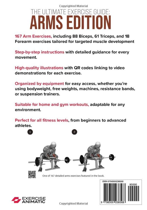 THE ULTIMATE EXERCISE GUIDE: ARMS EDITION: 167 How-to Instructions for Home and Gym (THE ULTIMATE FITNESS & WORKOUT EXERCISE GUIDE) - My Store
