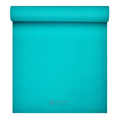 Gaiam Essentials Thick and Thin Yoga Mat Fitness & Exercise Mat with Easy-Cinch Carrier Strap - My Store