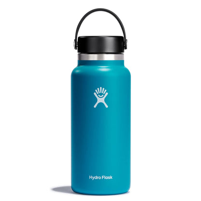 Hydro Flask Water Bottle - Insulated Stainless Steel - Wide Mouth Flex Lid, Non Spill, Leakproof and Refillable in 32 Oz Stone Gray
