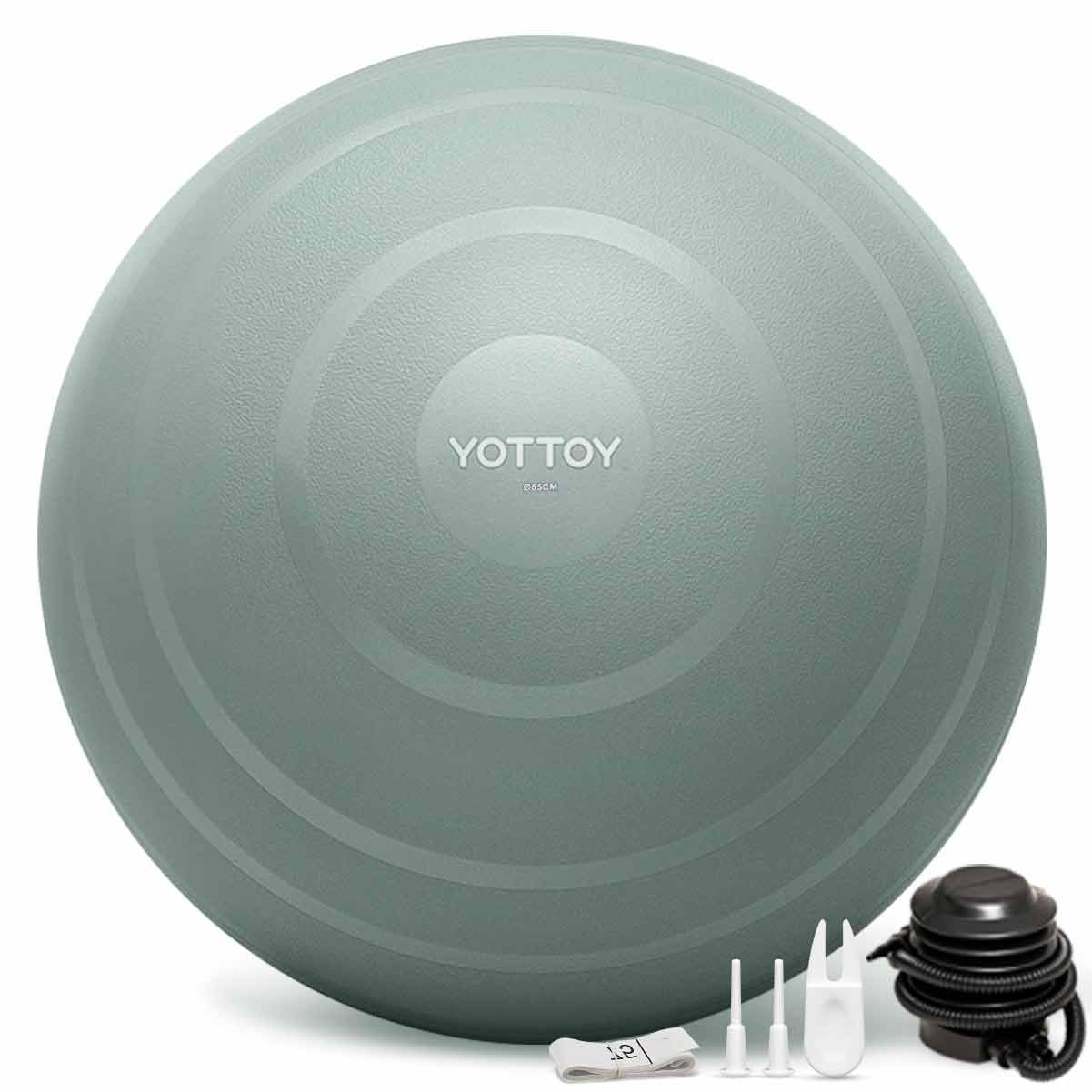 YOTTOY Anti-Burst Exercise Ball for Working Out, Yoga & Pregnancy, Extra Thick Workout Ball for Physical Therapy & Fitness - My Store