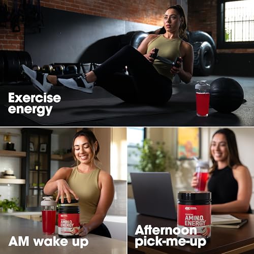 Optimum Nutrition Amino Energy - Pre Workout with Green Tea, BCAA, Amino Acids, Keto Friendly, Green Coffee Extract, Energy Powder - Concord Grape, 65 Servings (Packaging May Vary)