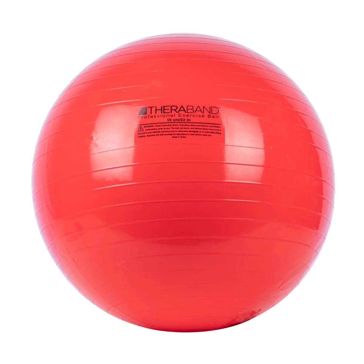 THERABAND Exercise Ball, Stability Ball with 55 cm Diameter for Athletes 5'1" to 5'6" Tall, Standard Fitness Ball for Posture, Balance, Yoga, Pilates, Core, & Rehab, Red - My Store