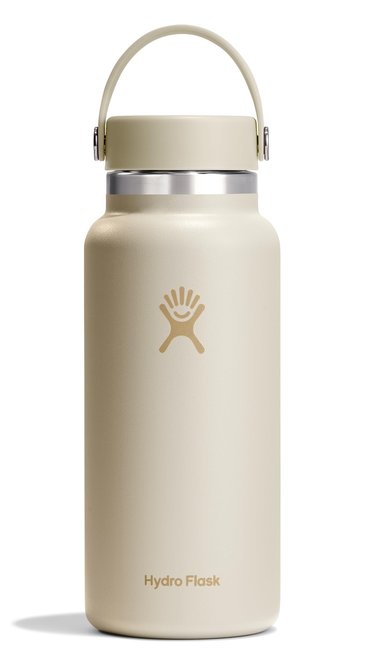 Hydro Flask Water Bottle - Insulated Stainless Steel - Wide Mouth Flex Lid, Non Spill, Leakproof and Refillable in 32 Oz Stone Gray