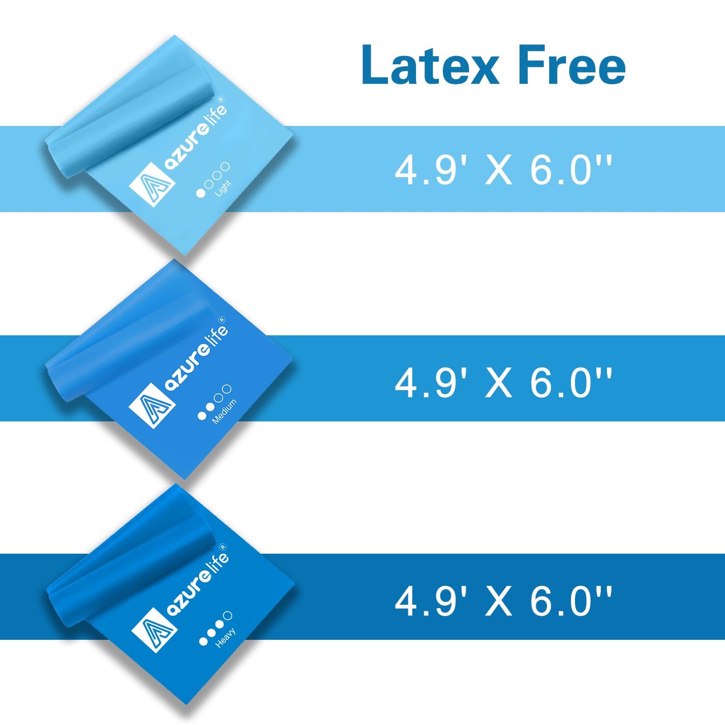 Resistance Bands,Professional Long Non-Latex Elastic Stretch Bands,Exercise Bands for Physical Therapy, Yoga, Pilates, Rehab, at-Home or The Gym Workouts, Strength Training - My Store