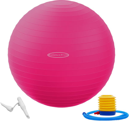 Anti-Burst and Slip Resistant Exercise Yoga Fitness Birthing Ball with Quick Pump, 2,000-Pound Capacity, Multiple Colors and Sizes - My Store
