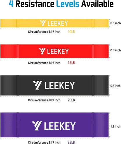 LEEKEY Resistance Bands Set for Pull-Up Assistance & Full-Body Training, Multi-Level Exercise Bands with Bag for Home Workouts, Physical Therapy, Strength Training (Men/Women) - My Store