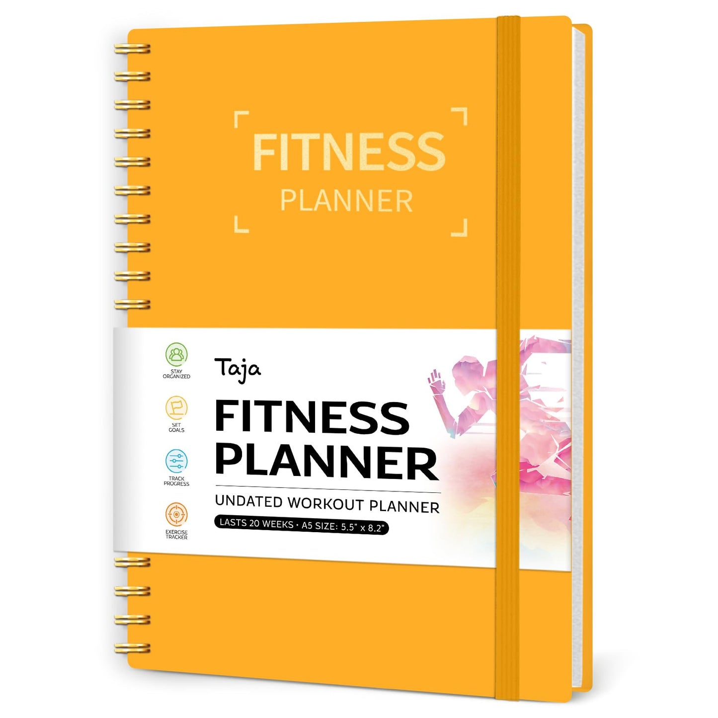Fitness Workout Journal for Women & Men, A5(5.5" x 8.2") Workout Log Book Planner for Tracking, Progress, and Achieving Your Wellness Goals - Green - My Store