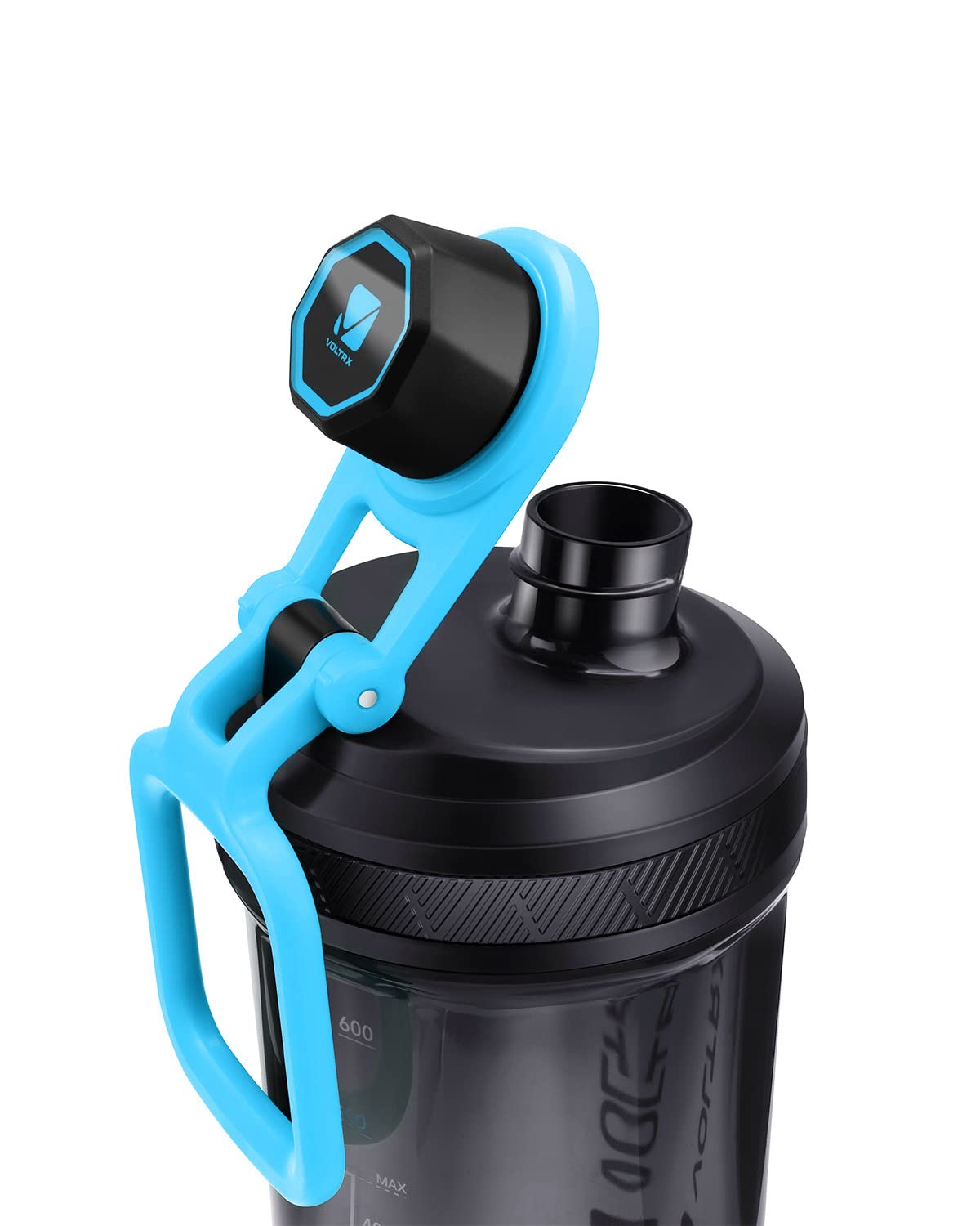 VOLTRX Electric Protein Shaker Bottle - USB Rechargeable Mixer Cup for Shakes and Meal Replacements, BPA-Free Tritan, 24oz