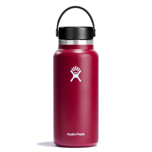Hydro Flask Water Bottle - Insulated Stainless Steel - Wide Mouth Flex Lid, Non Spill, Leakproof and Refillable in 32 Oz Stone Gray