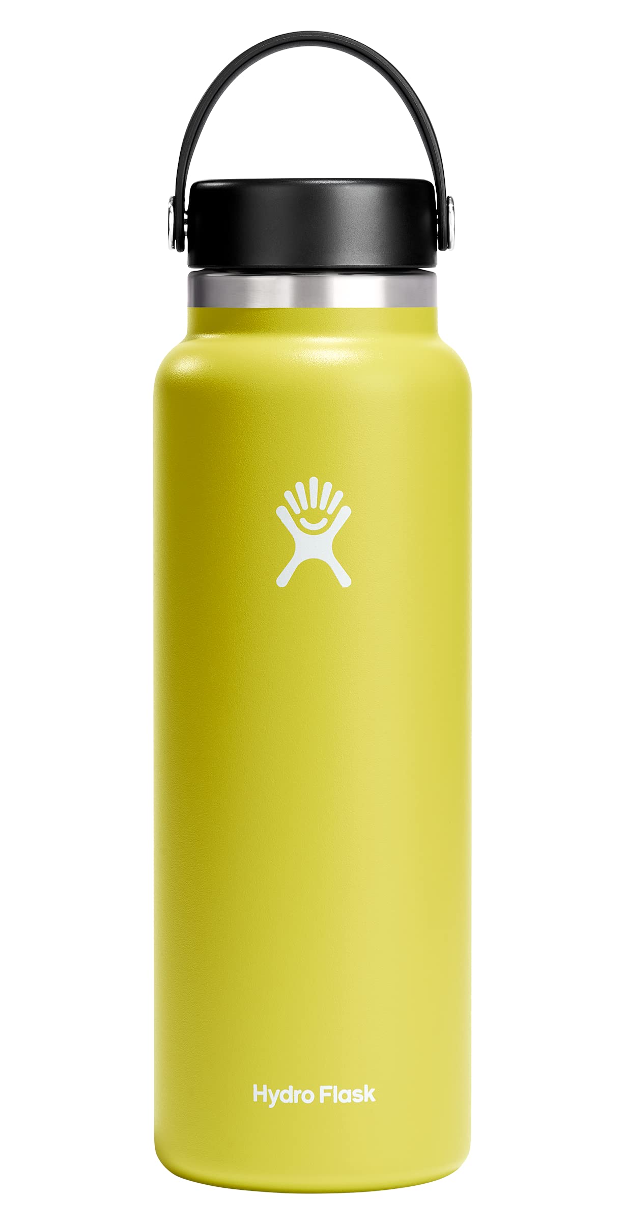 Hydro Flask Water Bottle - Insulated Stainless Steel - Wide Mouth Flex Lid, Non Spill, Leakproof and Refillable in 32 Oz Stone Gray